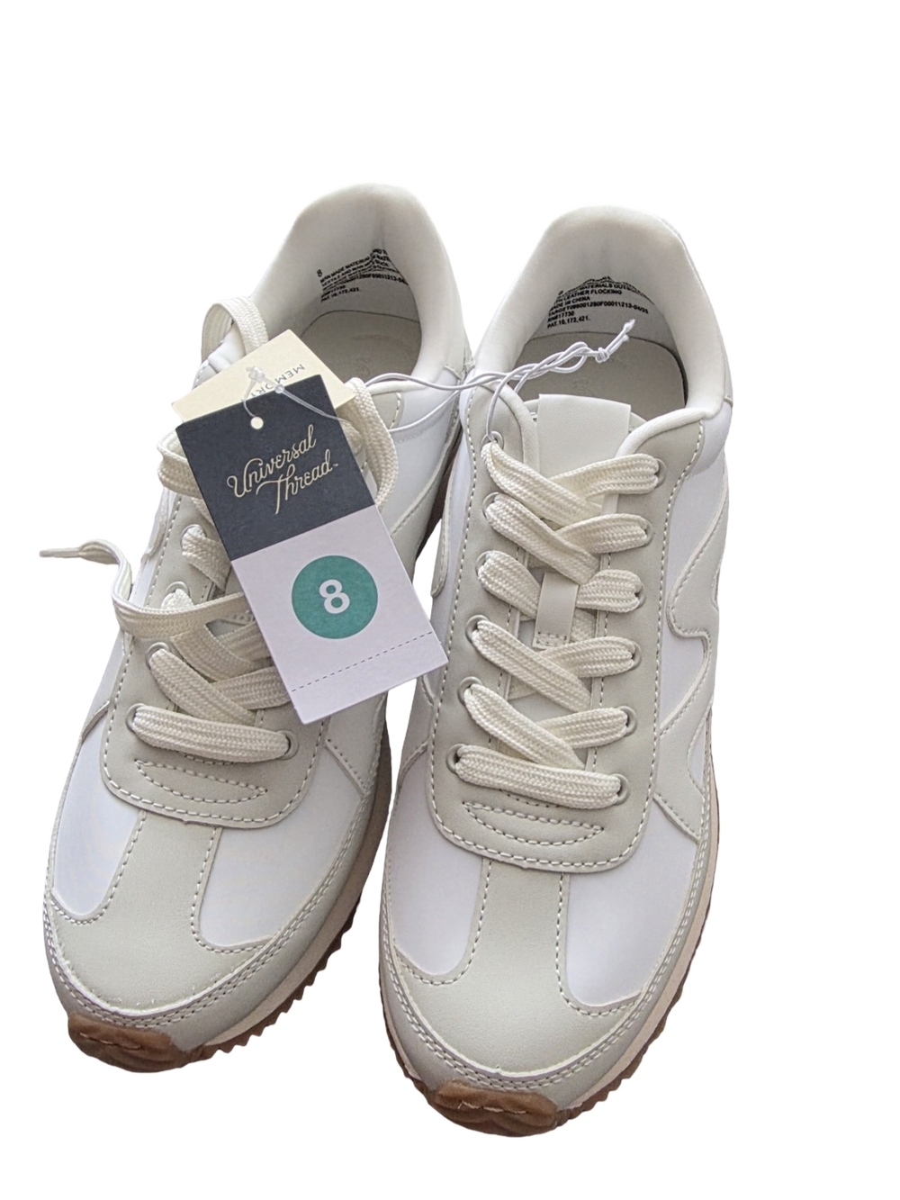 Universal Thread Women's Cream & White Retro Runner Sneakers